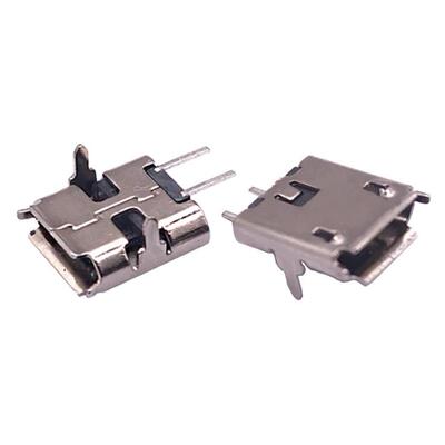 MICRO2PUSB母座2PV8安卓充电口卧式直插卷口/平口usb接口