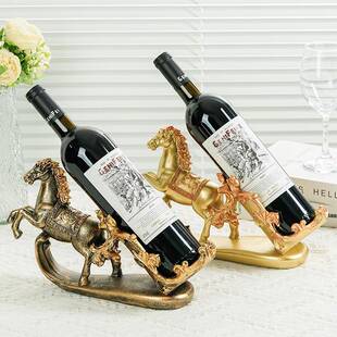 创意马鹿红酒架摆件高档轻奢客厅酒柜工艺品家居玄关装饰布置乔迁