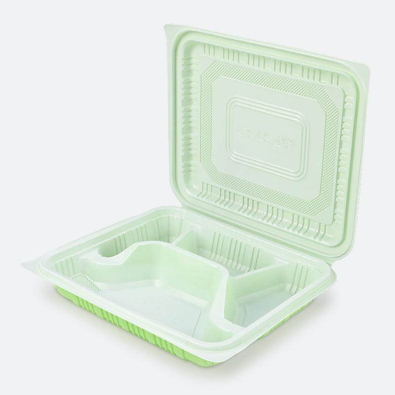 一次性餐盒连体四格打包盒外卖盒饭便当快餐盒塑料长方形