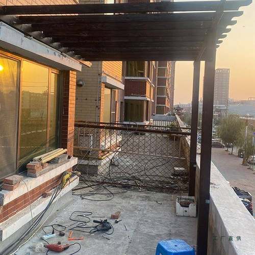 碳化木葡萄架樟子松防腐木户外花园阳台爬藤室外庭院凉亭实木走廊