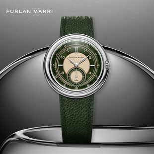 Furlan Marri手动机械手表Disco Verde小三针夜光腕表
