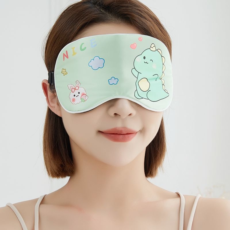 女夏季冰袋冰敷卡通真丝遮光睡眠眼罩透气缓解眼疲劳睡觉护眼