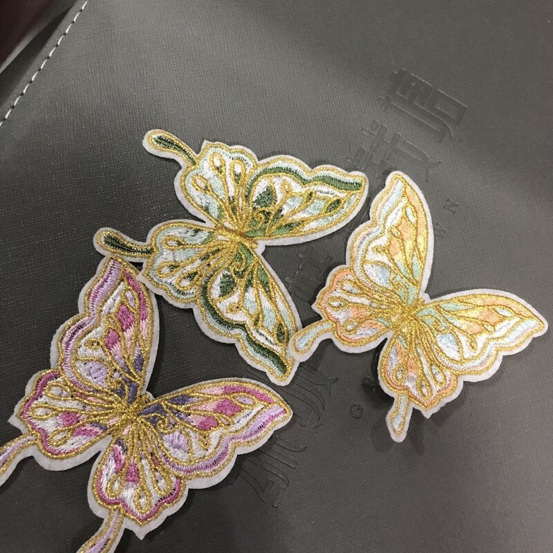 汉服旗袍个性蝴蝶刺绣布贴衣服百搭补洞装饰补丁贴