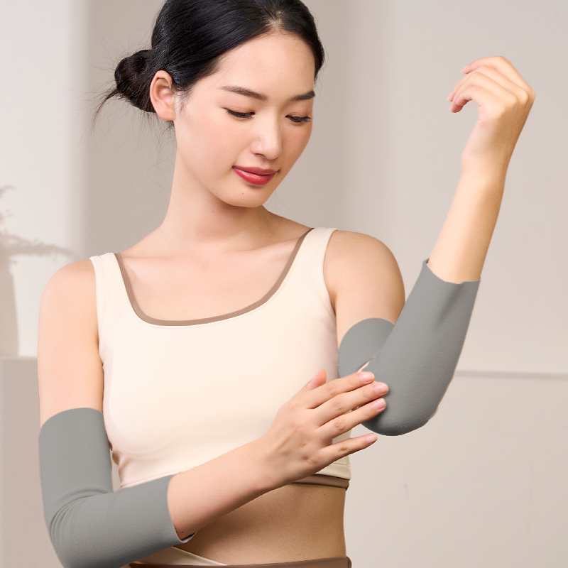 德绒护肘胳膊套女保暖防寒秋冬女加长款护手腕男运动手臂套袖成人