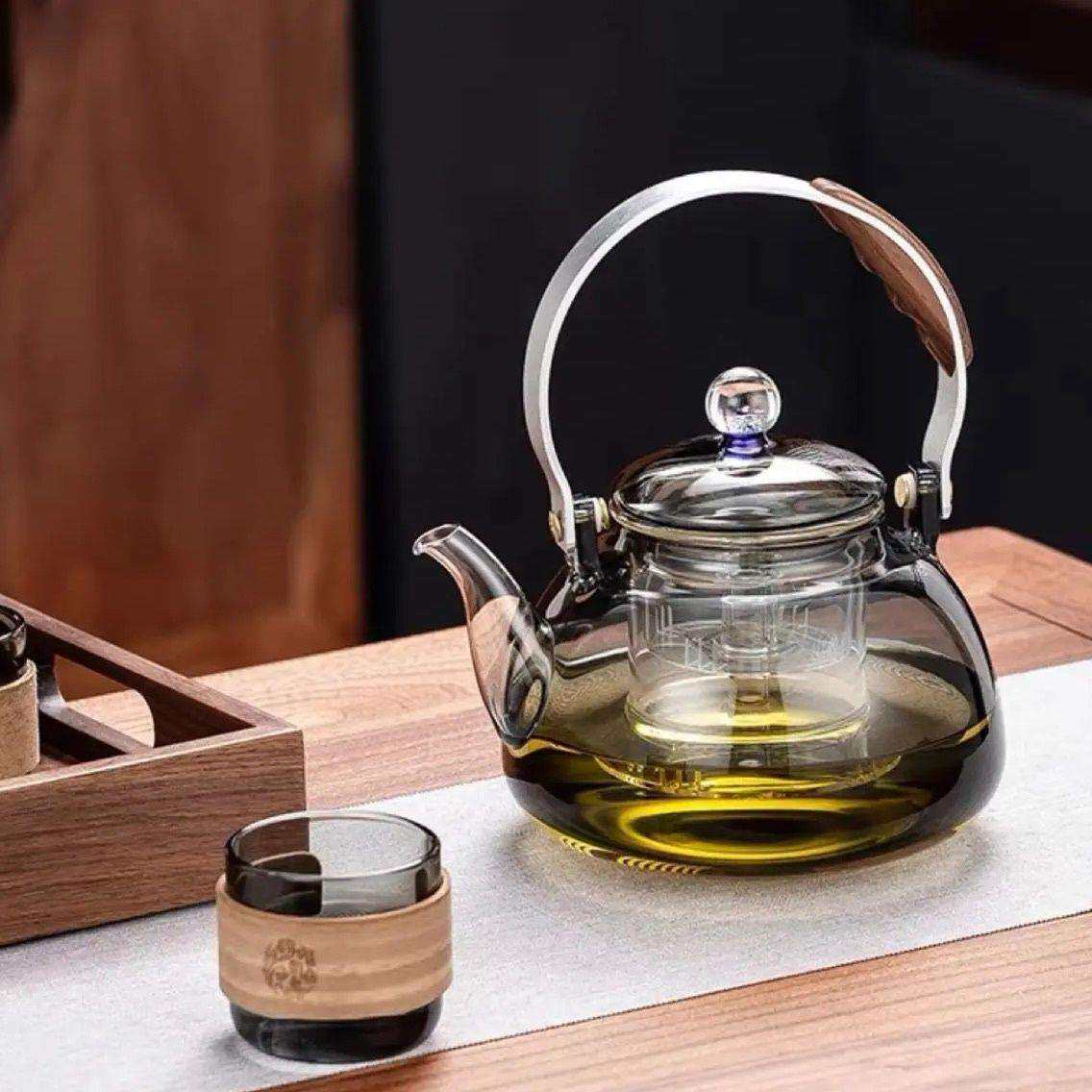 玻璃煮茶壶2026新款大容量蒸煮一体煮茶器高端电陶炉蒸汽喷淋茶壶