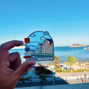 #高颜值磁吸冰箱贴威海火炬八街海鸥青岛的旅游景区纪念品送礼