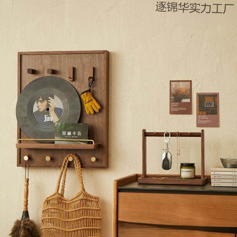遮挡电表箱装饰画胡桃木网弱电箱盖板多媒体挂画实木电闸配电箱子