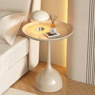 铁艺床头柜简约现代家用卧室小型可移动奶油风边几创意置物架桌子