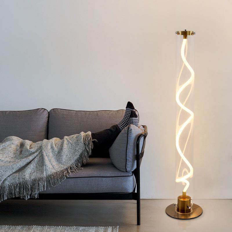 客厅落地灯沙发旁边设计感台灯立式氛围灯高级感轻奢艺术地灯美式