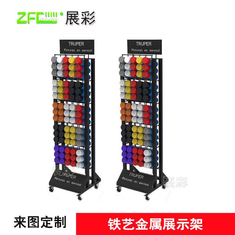 定制金属展示架带挂钩铁艺促销架铁质陈列架货架专业加工生产