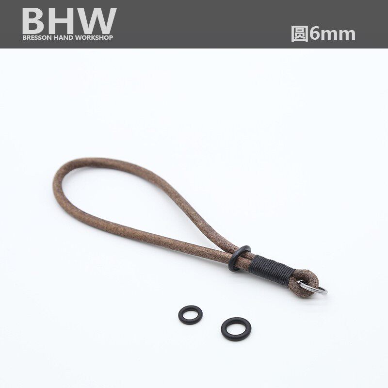 BHW新款6mm牦牛皮磨砂面相机手腕带微单手绳复古定制牛皮相机腕带