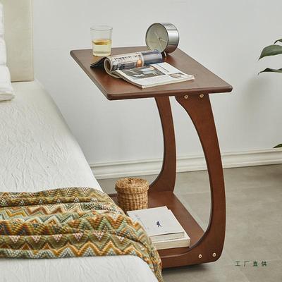 床边桌带轮移动小桌子学生作业桌写字桌沙发边学习桌卧室实木书桌