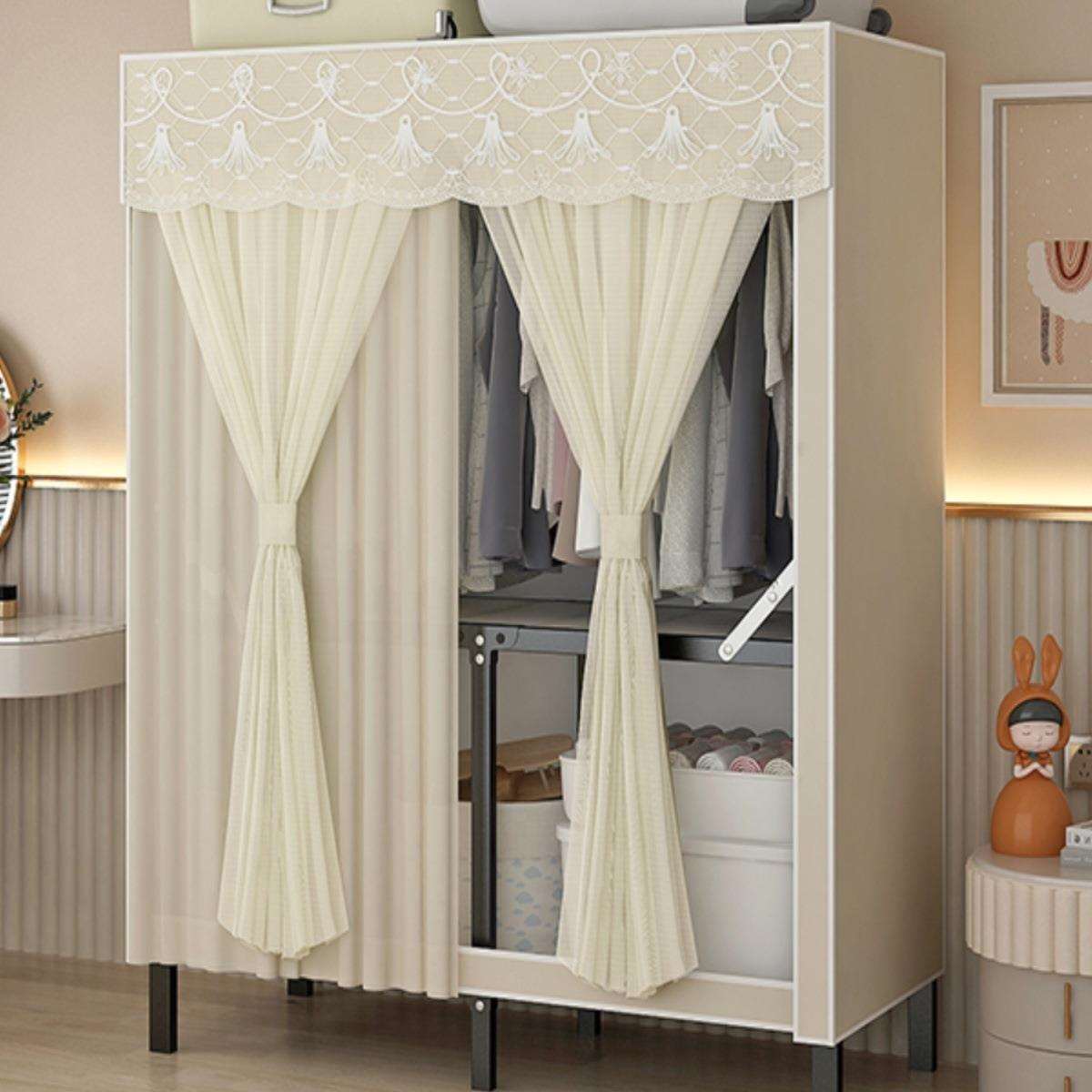 免安装衣柜家用卧室折叠简易布衣柜出租房用结实耐用新款2024