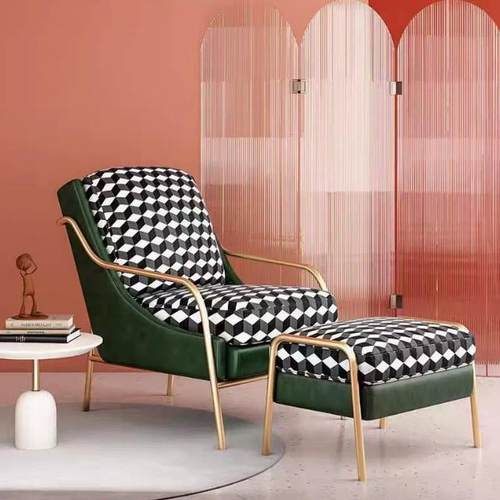 北欧单人沙发休闲椅现代简约客厅赢懒人轻奢老虎椅阳台单人沙发椅