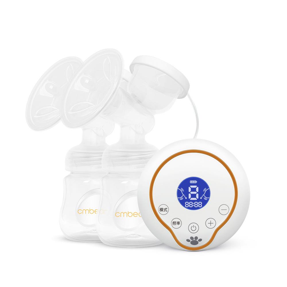 卡曼熊母婴用品双边电动吸奶器大吸力母乳按摩自动液晶显示180ml