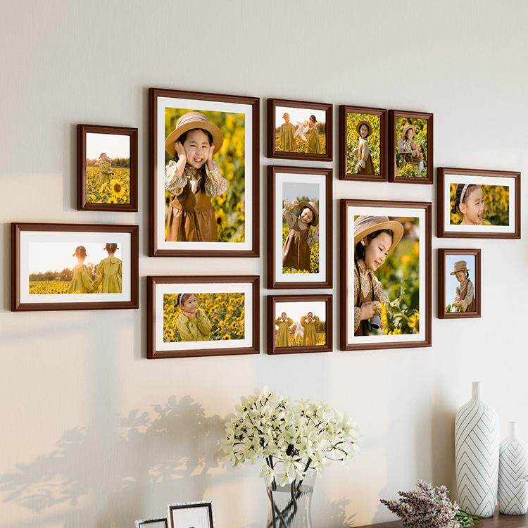 照片墙组合相框定制不规则走廊过道相片挂墙楼梯相册墙沙发背景