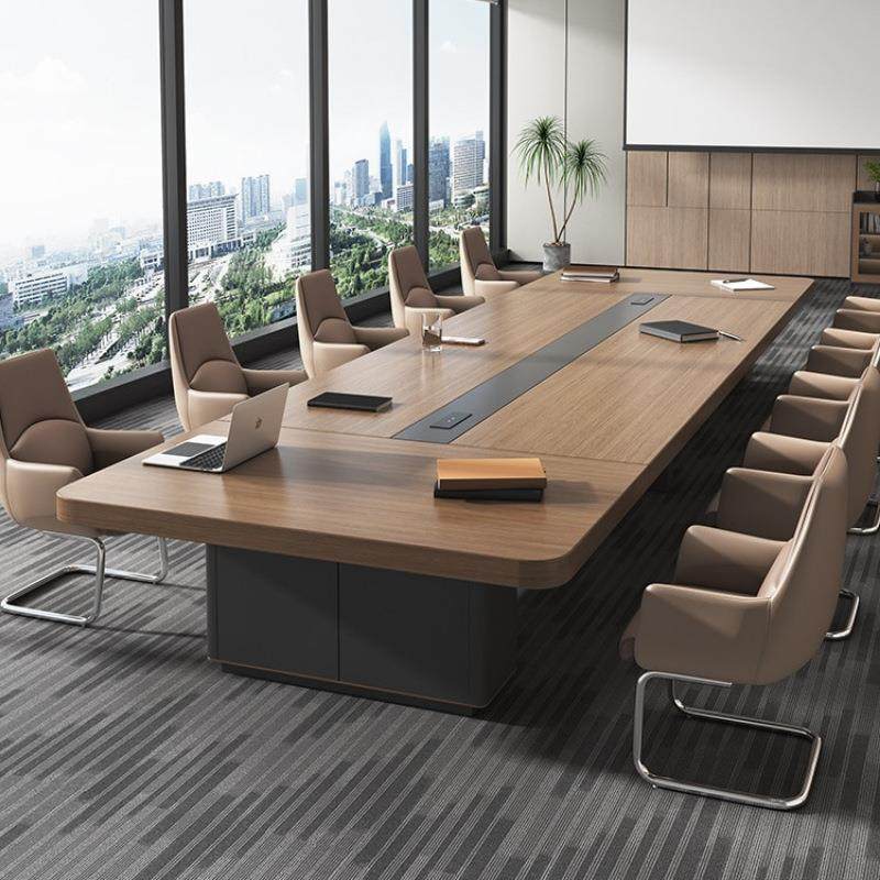 大型会议桌长桌简约现代办公家具办公室桌椅组合长方形接待桌条桌