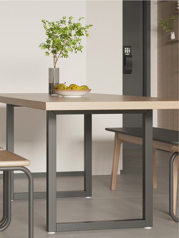 铁艺桌腿支架岛台吧台金属支撑底座办公桌子脚凳子腿书桌极简