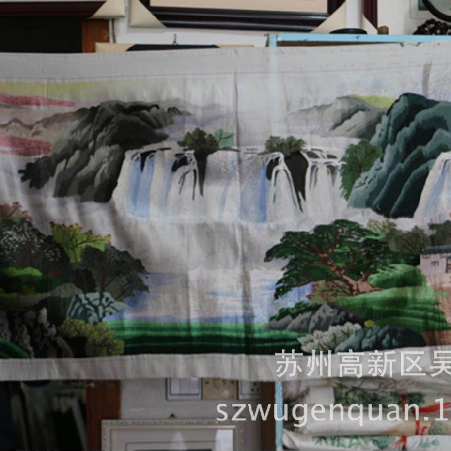 苏绣绣片单面绣客厅办公室装饰画苏州手工刺绣风景画
