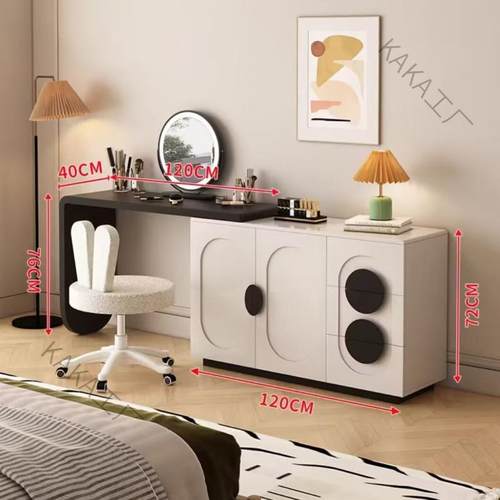 LCP2意式极简梳妆台收纳柜一体奶油风卧室现代简约设计师高级