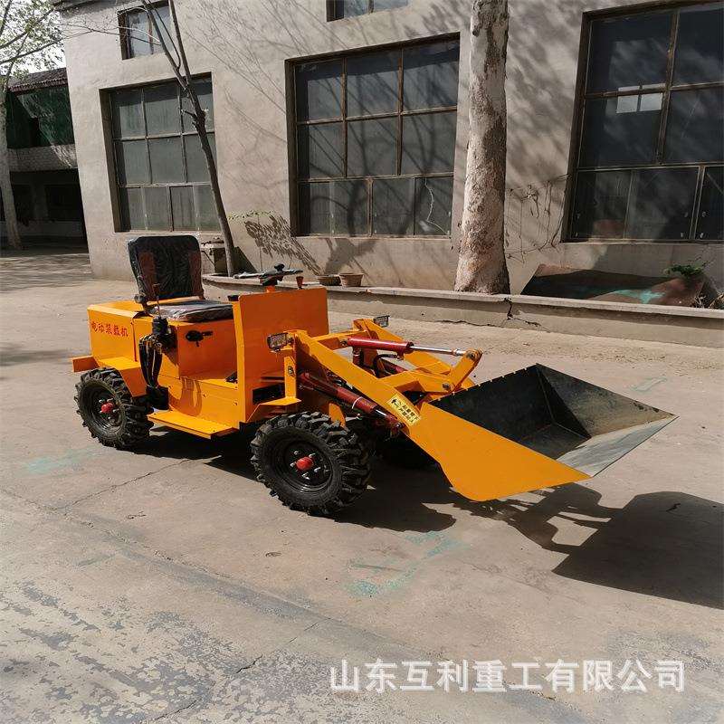 小型电动四驱小铲车推土机农用养殖场清粪工地工程垃圾柴油装载机