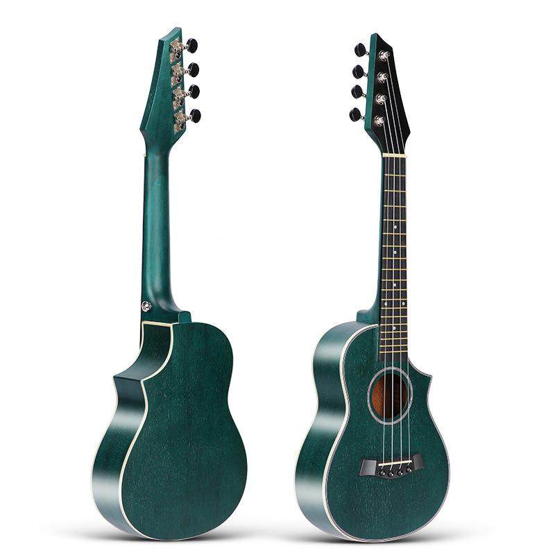 23寸电吉他尤克里里云杉桃花芯ukulele乌克丽丽夏威夷四弦小吉他