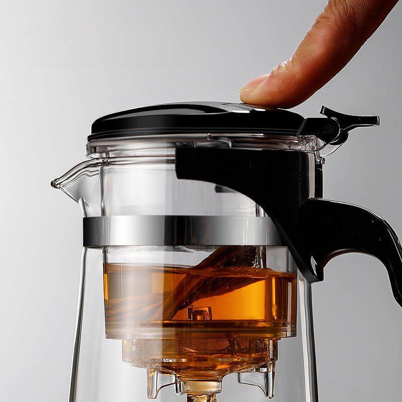 茶壶泡茶杯家用茶具茶水分离过滤冲泡茶器玻璃耐高温泡茶壶飘逸杯