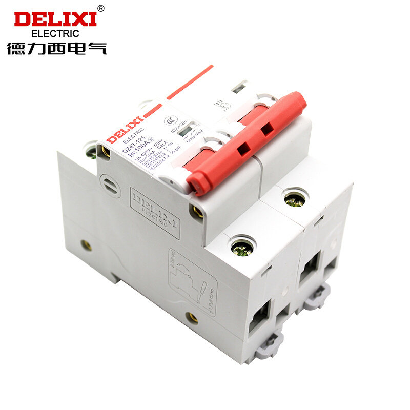 德力西断路器dz47空气开关d型 80a 100a 125a家用2p大功率空开