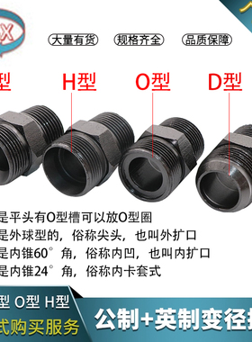 高压油管接头外丝英制螺纹变公制ACDH型4分6分1寸/M22M30M36对丝