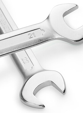 德国新款公制铬钒合金钢大力士双开口呆扳手55x7 8x90x12 17x19