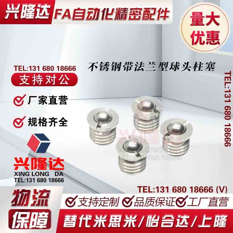 304不锈钢12球头ZAK51/52-M8柱塞c-FBPJ/FBPJS5/6/8/10/FBPJSM16