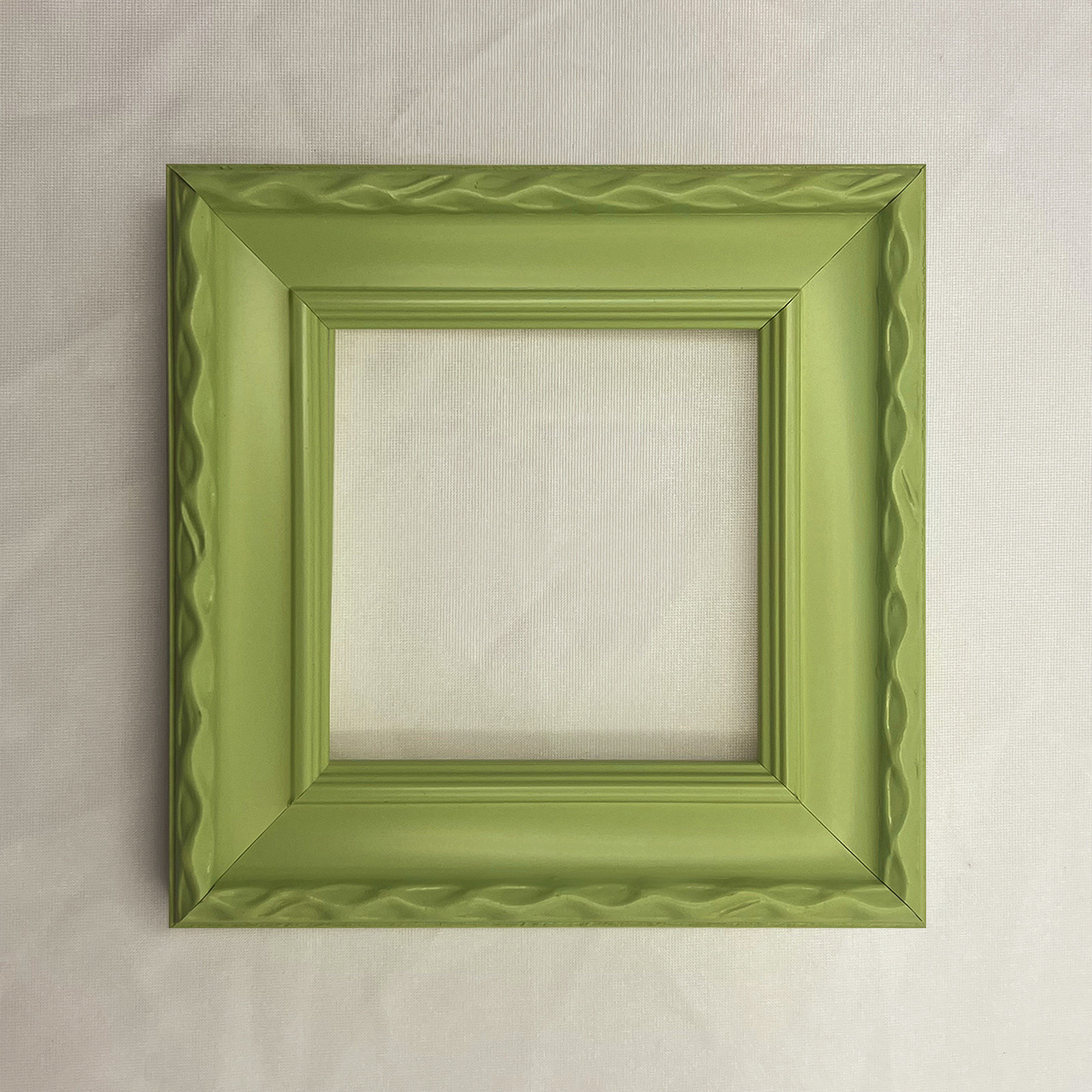 【绿原】彩色实木画框定制波浪纹油画外框装饰画框窄边可挂墙相框