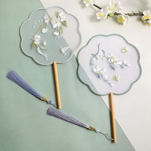 古风刺绣团扇汉服旗袍演出舞蹈扇