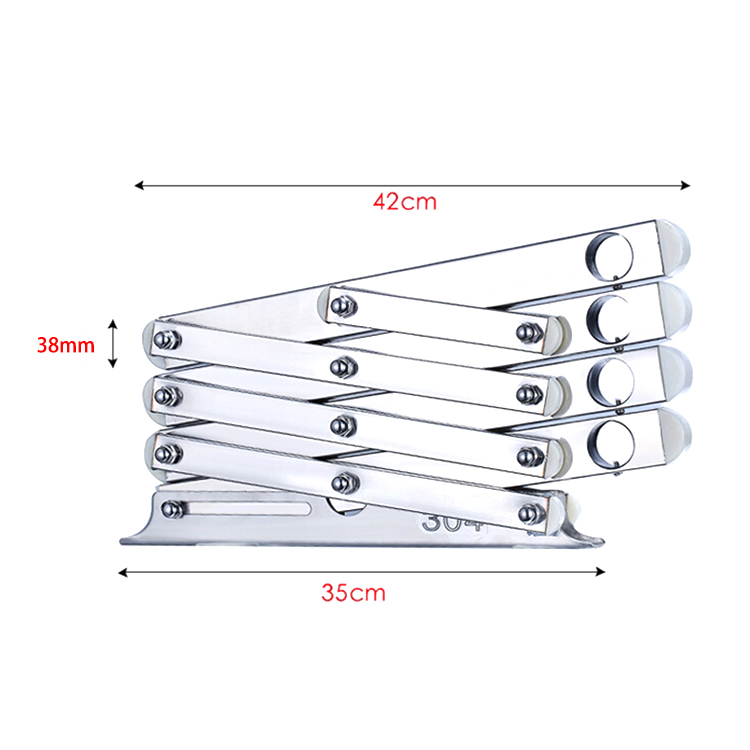 不锈钢阳台户外伸缩晾衣杆t室外推拉晾衣架窗外家用折叠晒衣架加