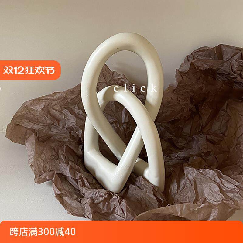 Click神奇的结中古雕塑家居装饰ins同款小众设计样板间搁板摆件