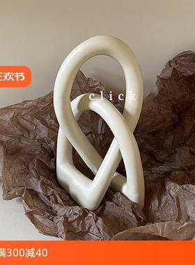 Click神奇的结中古雕塑家居装饰ins同款小众设计样板间搁板摆件