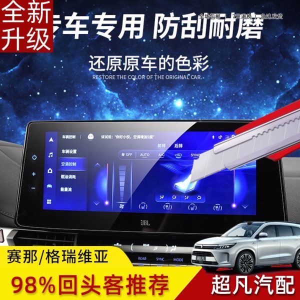 瑞维亚A赛那/丰田导航S保护膜IN改装钢化膜显示N配件塞纳格屏幕E