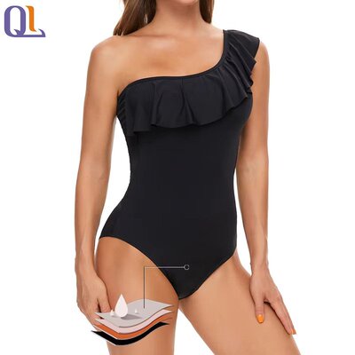 跨境欧美三角连体泳衣女士生理裤生理期性感经期一体式泳装