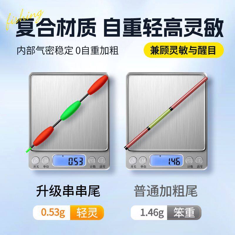 野钓远投大物散光近视纳米红绿尾浮漂高灵敏加粗醒目鲫鲤青草鲢鳙