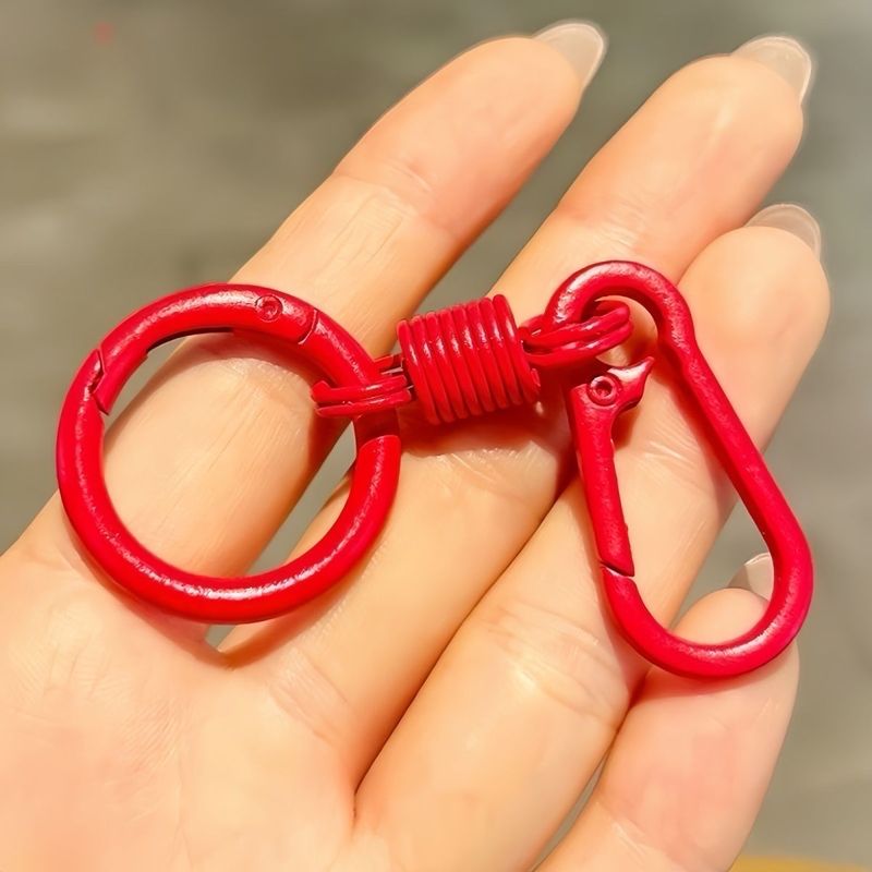 马卡龙多巴胺防盗多彩圈环创意diy钥匙扣随身挂件