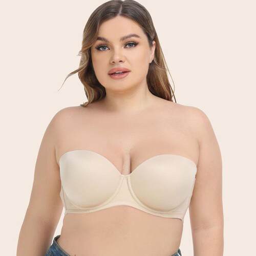 Elise P60915 Busted Strapless Bra Elastic Neckline