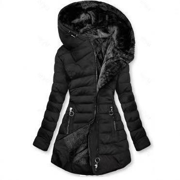 Women Winter Windproof Fur Warm Slim Jacket Waterproof Ski