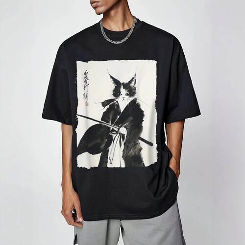 Men Streetwear Sleeve 180g Pure Color Shirt Comfortable