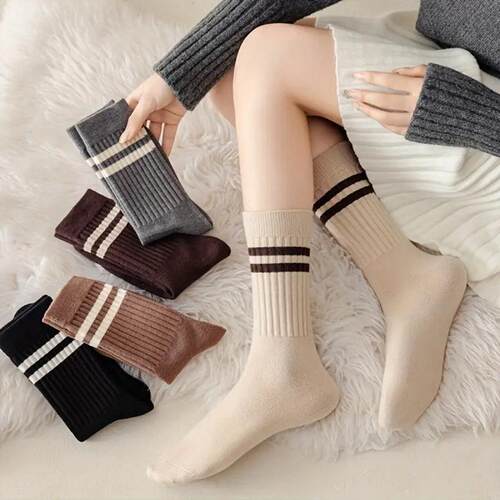 Women Mid Tube Candy Socks 5 10 Pairs Funny Look Sweat Wick