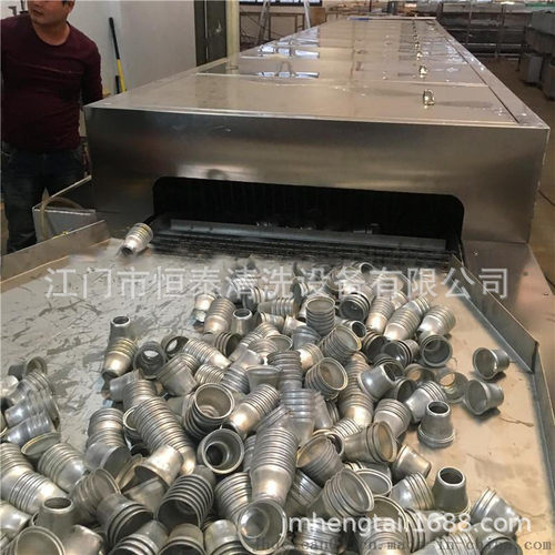 江门恒泰产销履带式清洗机设备 自动化超声波高压喷淋清洗烘干线