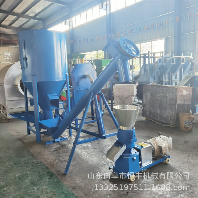 花生壳蒜皮蒜秸秆树叶颗粒机农场平模饲料颗粒机麸皮酒糟颗粒机