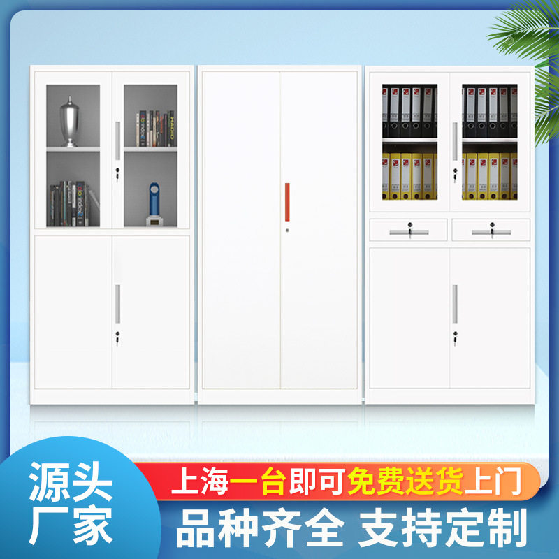 上海办公室白色文件柜加厚办公柜铁皮柜钢制资料柜档案凭证储物柜
