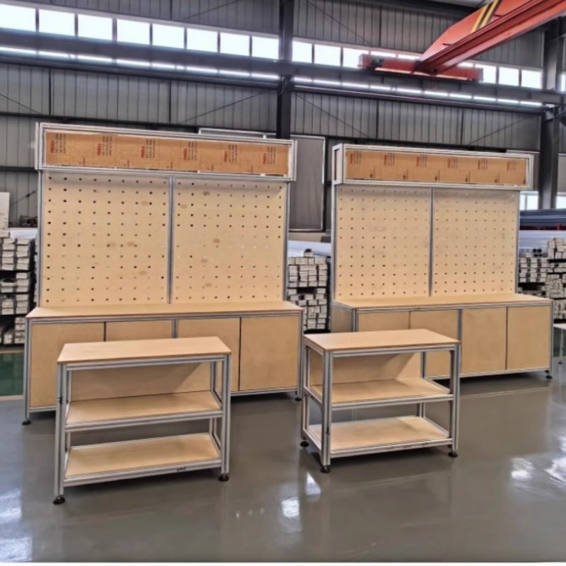 铝型材货架展示架落地式陈列架储物架收纳架家用客厅置物架