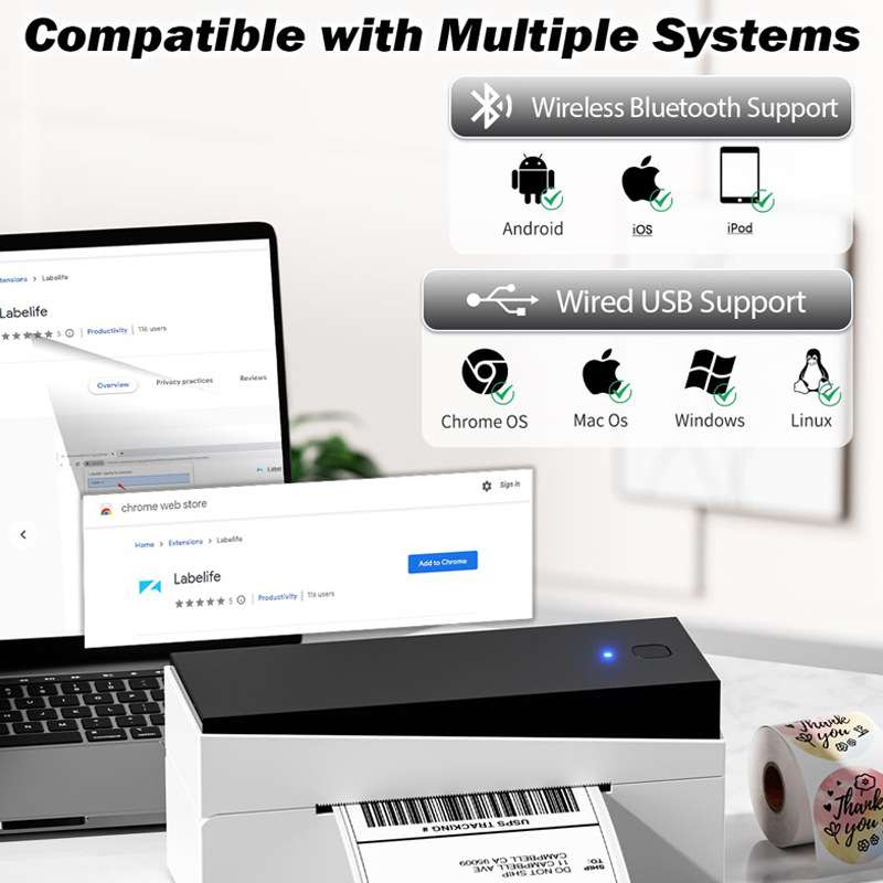 Electronic single machine express thermal label printer