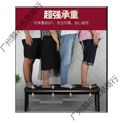 软包铁艺长条凳子简约换鞋凳服装店休息沙发凳更衣长凳试休闲商场